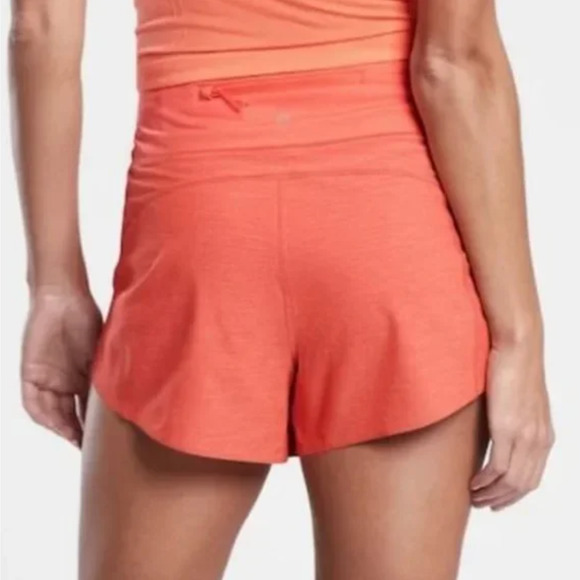 Athleta Run With It Textured 3.5" Short, Space Dye Orange 1X - Picture 1 of 5